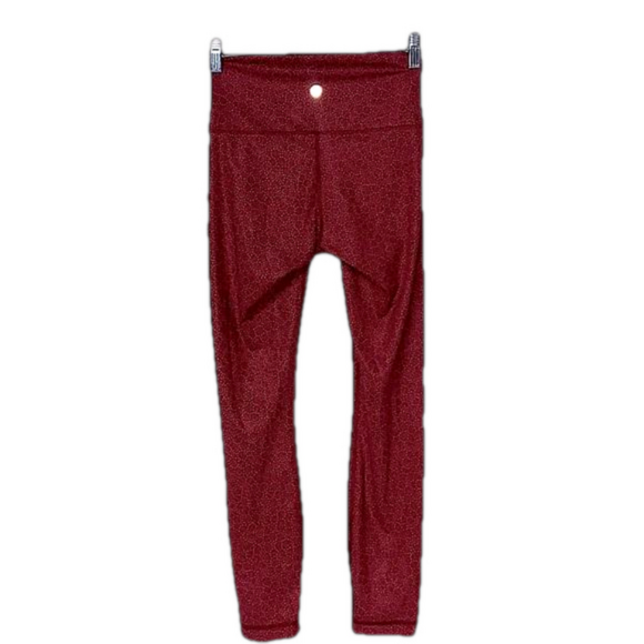 Lululemon size 4 leggings red pink pattern lululemon lululemon athleisure fall - Picture 2 of 9